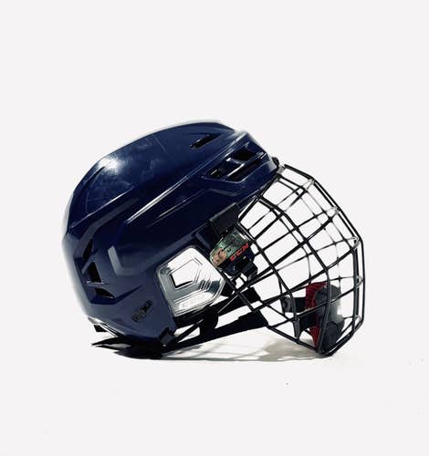 Like New Medium CCM Resistance Pro Stock Helmet w/Cage - Navy