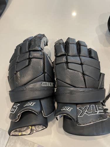 Black Used Player's STX 13" Stallion 300 Lacrosse Gloves