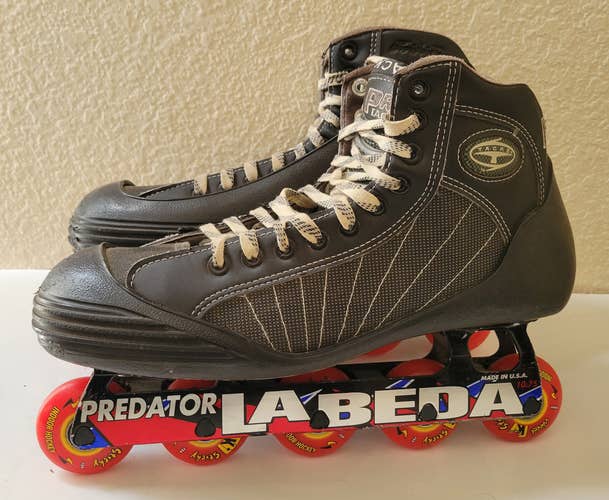 CCM Pro Tacks Inline Goalie Skates Size 10.0 D - Labeda Predator Chassis - Used