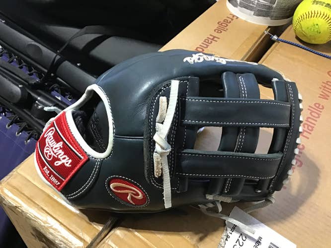 Blue Used Adult Rawlings Right Hand Throw Outfield Gamer Baseball Glove 13"