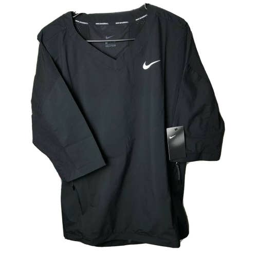Nike Hot Baseball Jacket Short Sleeve Team Black 897383-010 Men’s Size Small