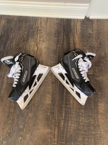 Junior Bauer Regular Width  Size 8 Supreme S27 Hockey Goalie Skates