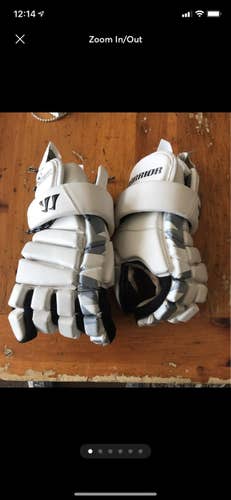 Warrior lacrosse goalie gloves size 10