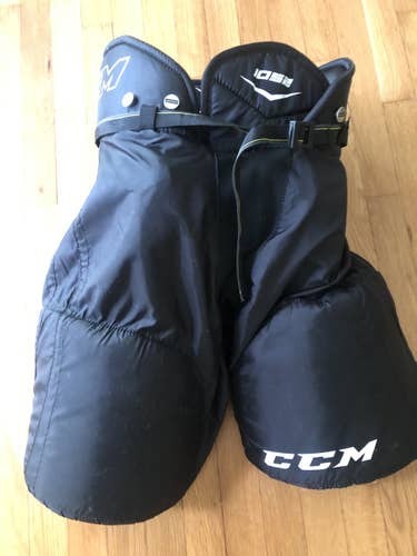 Black Senior Used Medium CCM Hockey Pants