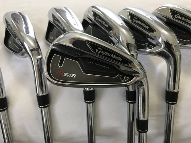 TaylorMade RSi 1 Iron Set 4-9, PW, AW (8 clubs) Stiff Flex Steel Shaft