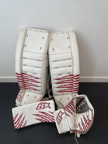 White Senior 35" Regular Zero G Pro Stock Goalie Full Set