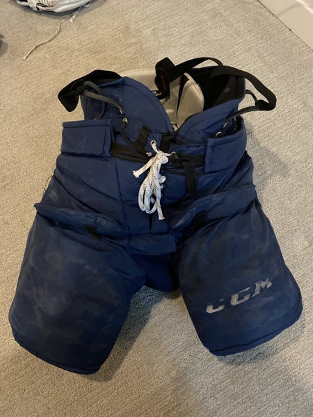 Blue Senior Used XL CCM HPG 14A Goalie Pants Pro Stock