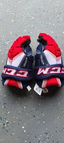 Red, White and Blue New Senior CCM Tacks 5092 Gloves 12"