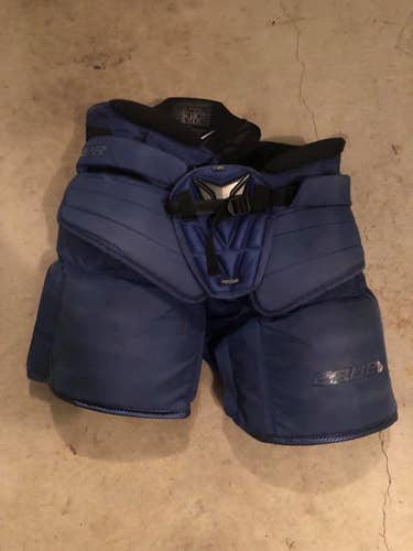 Blue Used Senior Large Bauer Supreme 1S Hockey Goalie Pants