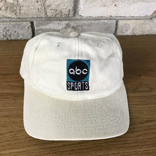 Vintage 90s ABC Sports Snapback Adjustable White Creams Hat Top of the World Vtg