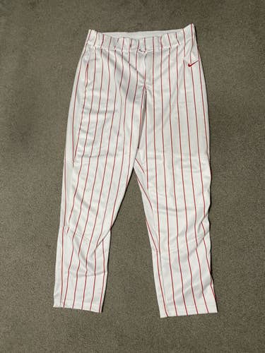 White Nike pinstripe baseball pants