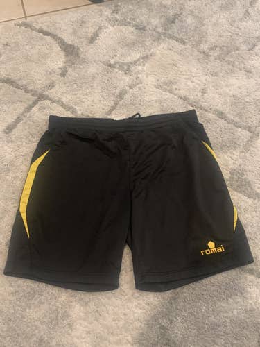 Black and Yellow Jamaica Training Athletic Shorts