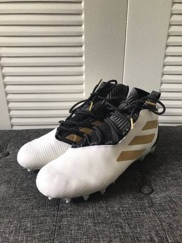 White Used Size 11 (Women's 12) Adidas Cleats