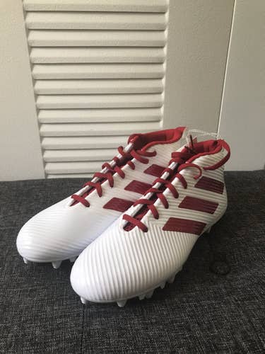 Red Adult Size 7.0 (Women's 8.0) Adidas Cleats