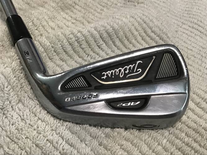 Used Men's Titleist 6 Iron Right Handed 712 AP2 Forged Extra Stiff Flex Steel Shaft
