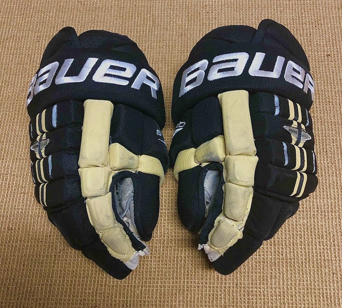 Bauer BH Pro 4 Roll NHL Pittsburgh Penguins Pro Stock Hockey Gloves 14”