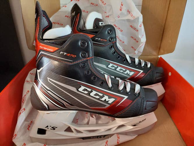 Senior New CCM JetSpeed FT470 Hockey Skates Regular Width Size 8.5