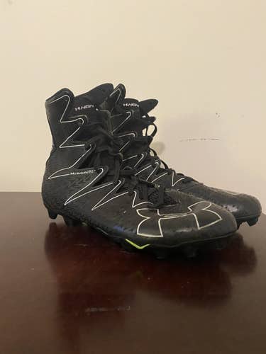 Black Unisex Molded Cleats High Top Highlight