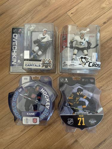 Crosby Ovechkin, Kane, Towes Figure Lot