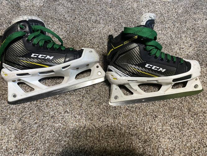 Used CCM Regular Width  Size 4.5 Tacks 9060 Hockey Goalie Skates