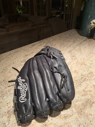 Black Used Left Hand Throw 12.25" Baseball Glove