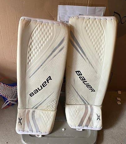 Bauer Vapor 2X Pro Goalie Leg Pads- Senior 34"  White