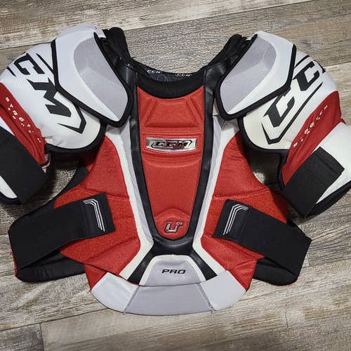Used Pro Stock Senior Large CCM U+ Pro Shoulder Pads Pro Stock