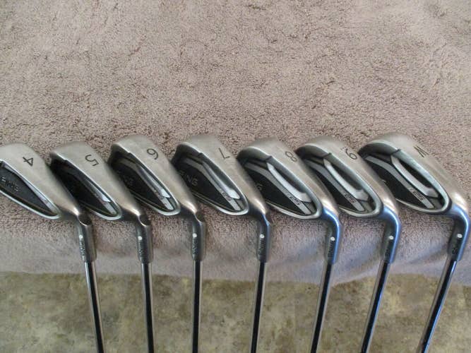 Ping G25 Steel Iron Set 4-PW CFS Stiff RH ( +1.5" Long & White Dot  3* Up )