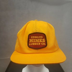 Vintage Edward Hines Lumber Co. Mesh Trucker Snapback Patch Hat K-Products