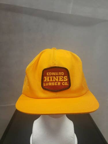 Vintage Edward Hines Lumber Co. Mesh Trucker Snapback Patch Hat K-Products