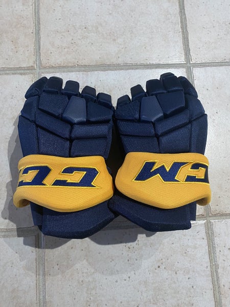 Used Buffalo Sabers Senior CCM 15" Pro Stock HGTKXP Gloves