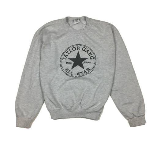 Taylor Gang All Star Wiz Khalifa Crewneck Hip-Hop Gray Crewneck Sweatshirt (M)