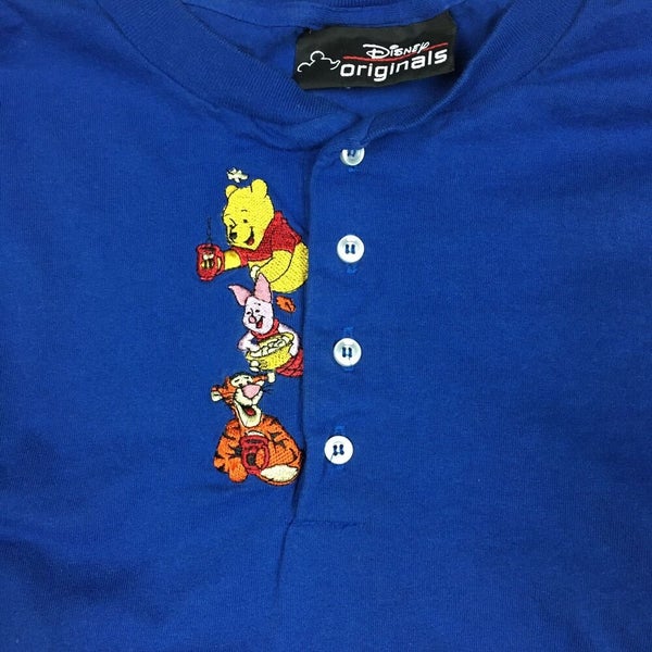 Winnie The Pooh Boy's Retro Character Panels T-Shirt Blue