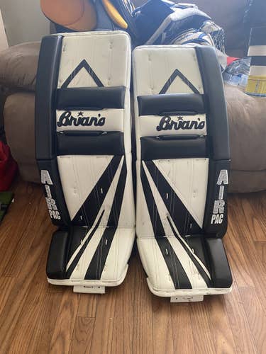 White Senior 34" Brian's  Alite Air Pac Goalie Leg Pads