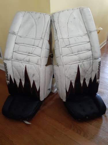 Used Senior 34" +2 Vaughn Velocity V2 Goalie Leg Pads