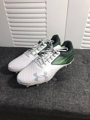 Green Adult Size 12 (Women's 13) Under Armour Cleats