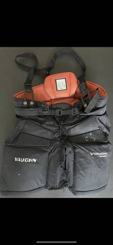 Black Used Small Vaughn  Vision 9400 Hockey Goalie Pants