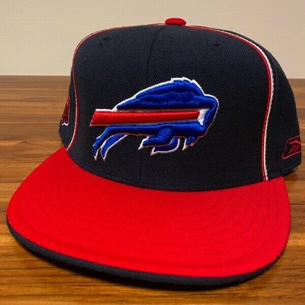 Buffalo Bills Hat Baseball Cap Fitted 7 1/2 NFL Football Men Blue Retro  Reebok