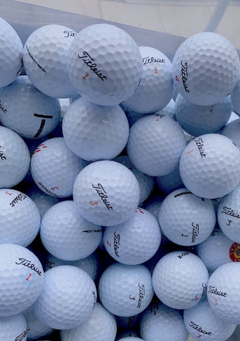 18 Used Titleist, Callaway, Bridgestone, Nike, Assorted Golf Balls