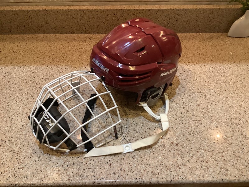 Custom Color Wine Small Bauer Pro Stock Re-Akt 75 Helmet
