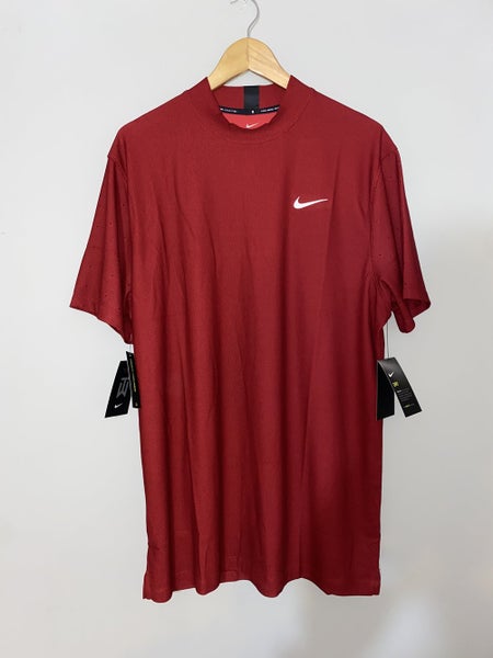 NTW Men’s Nike Tiger Woods Collection DRI-FIT Red Golf Polo/Shirt Size Large