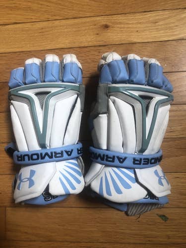 White New Under Armour 13" BioFit Lacrosse Gloves