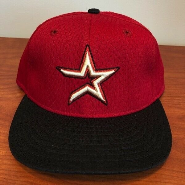 black and red astros hat