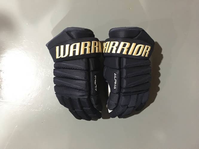 Warrior Alpha QX gloves Blue Jackets 3rd jersey