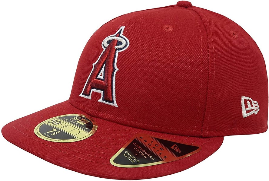 New Era MLB Anaheim Angels Baseball Hat Fitted Mens 6 7/8 Red White