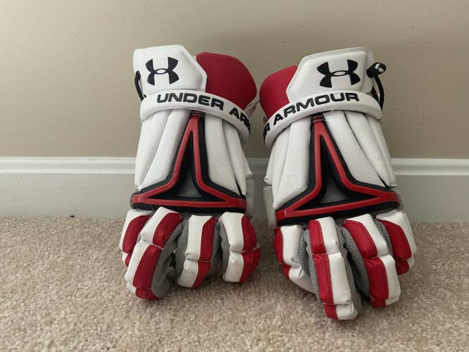 Under Armour BioFit Lacrosse White Gloves XL