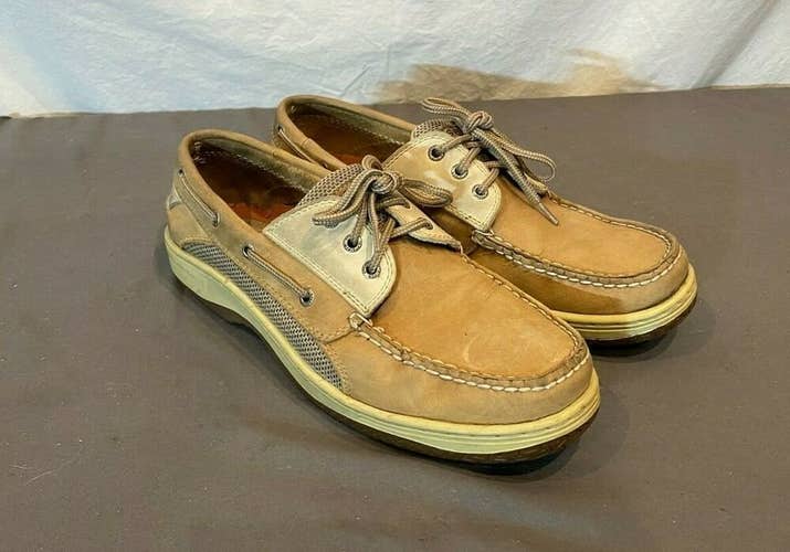 Sperry Top-Sider Light Brown Leather Boat Shoes US Men's 11.5 Fast Shipping