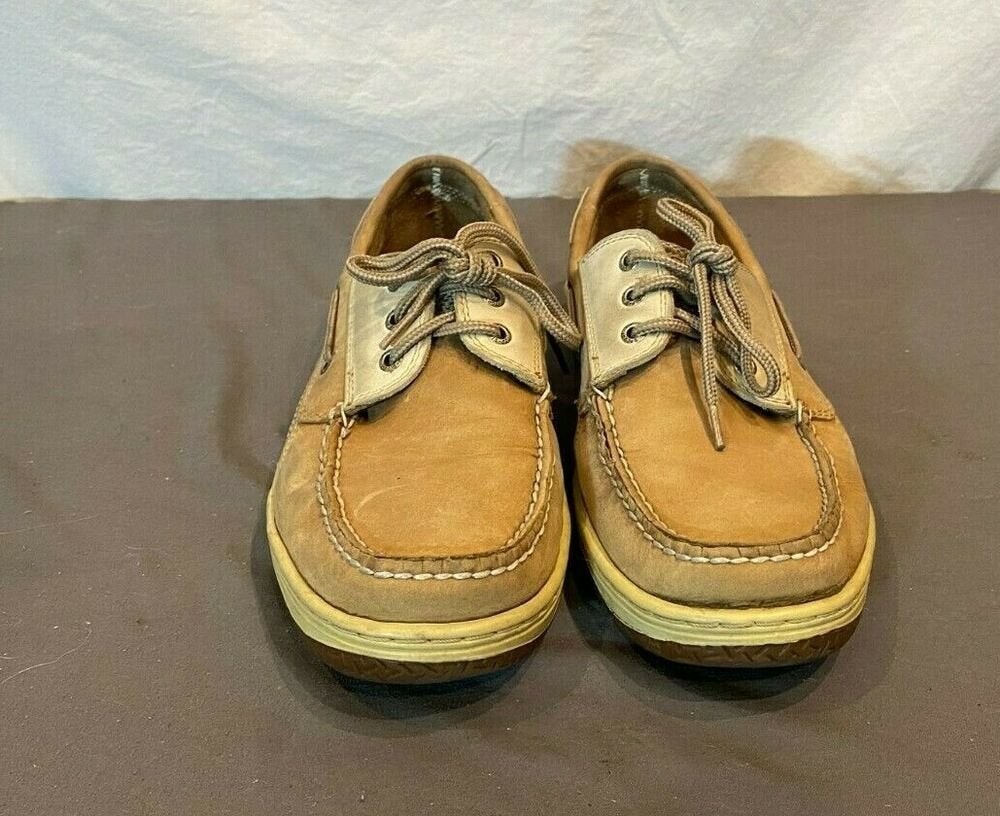 Light Brown Leather Boat Shoes 