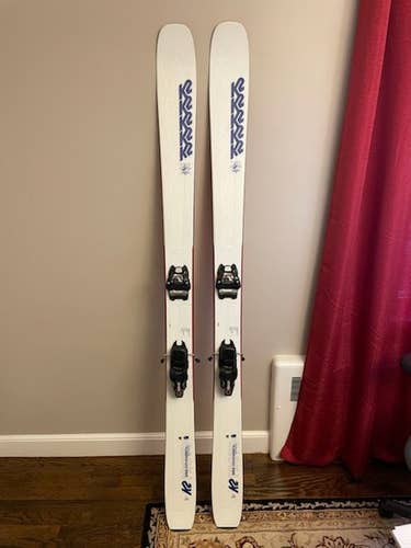 Used Men's 2021 K2 Powder Mindbender 108Ti Skis With Bindings Max Din 16