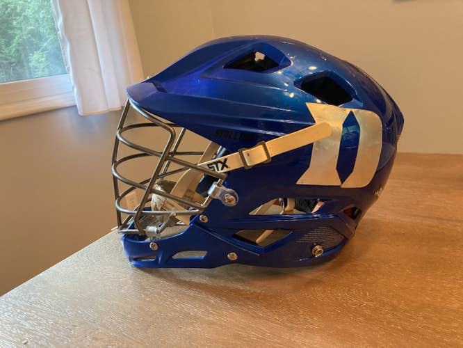 Duke team issued (chrome blue with chapel in the back) STX stallion 650 helmet